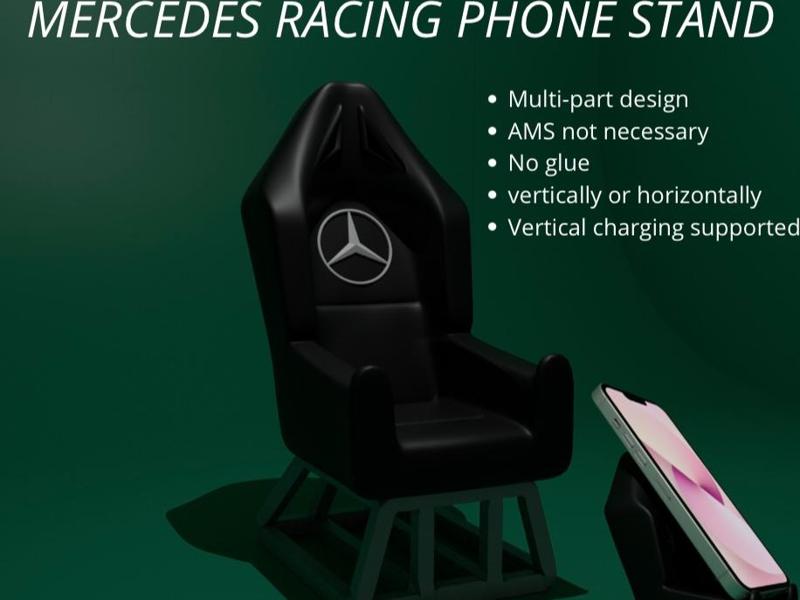 Mercedes fan art racing seat phone holder