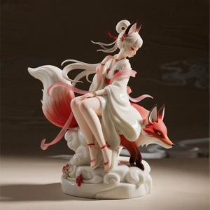 874 Fox Spirit Woman in Pu Song Ling Style, magic, creature, fantasy, wood, base, sword, sword, warrior, wild, cat, monster, fox, godzilla, fair, witch, werewolf, horror, beast, gothic, troll