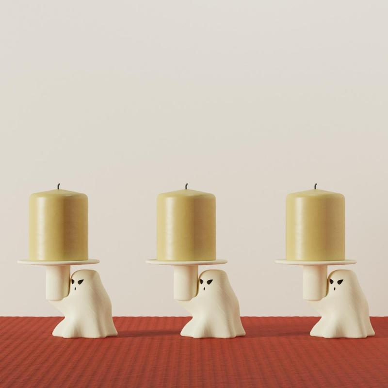 Large Ghostly Candle Holder for Halloween 👻🕯️