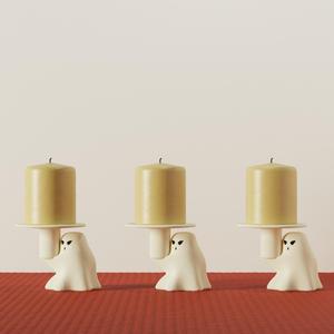 Large Ghostly Candle Holder for Halloween 👻🕯️