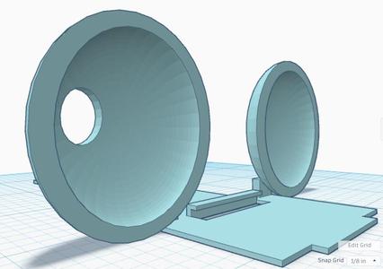 Mirror stand + earbud/accessory holders