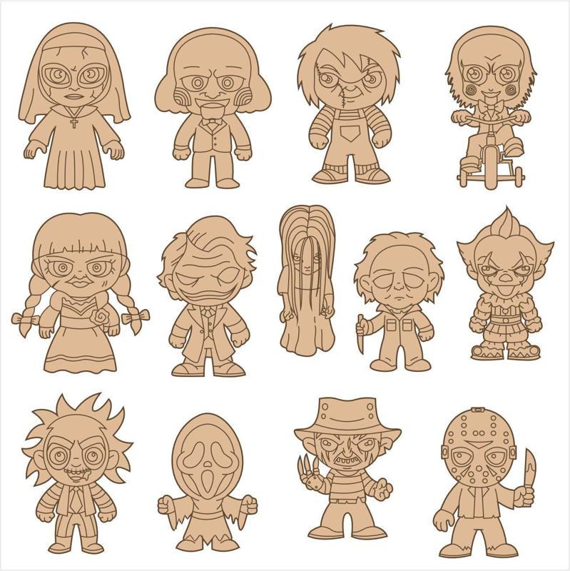 Halloween Horror Icons - Vectors for laser cutting