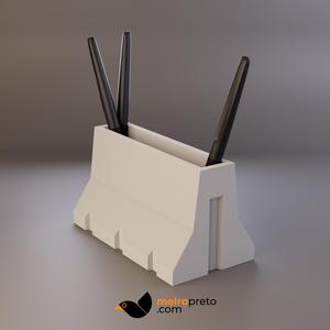 Concrete Barrier Pencil Holder   – Industrial-Style Desk Organizer