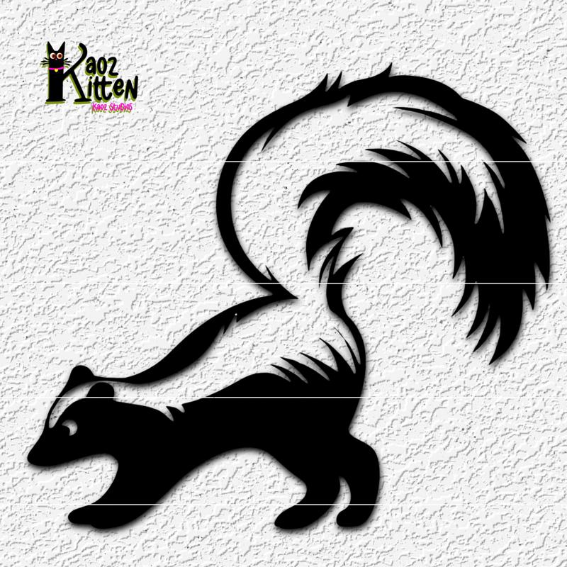 skunk wall art woodland animal mountain decor