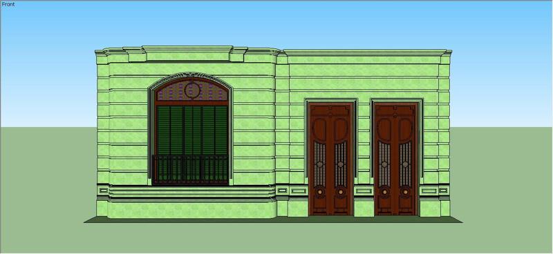 Facade of an old house from the early 20th century