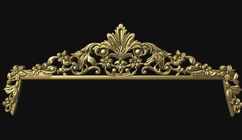 Luxury Bed Headboard 3D Model