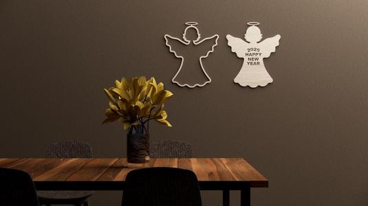 CHTRİSTMAS ANGEL WALL DECOR  3D PRİNTER MODEL