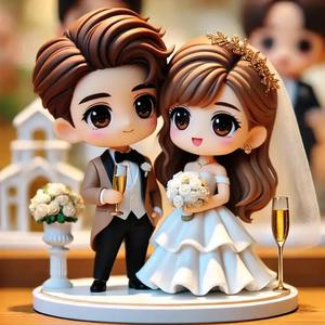 Red couple wedding