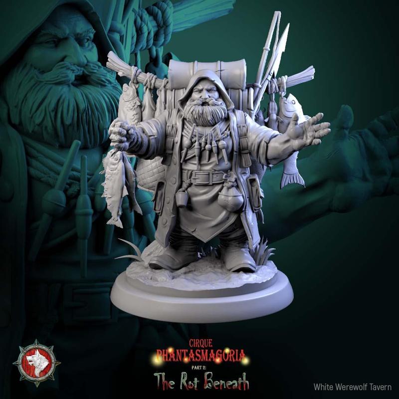 Gorvin Gristlehook, The Drift-meat Dealer - 32mm & 75mm Pre-Supported STLs