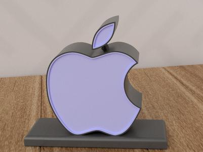 Apple logo glowing wled or led