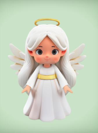 cute little angel girl