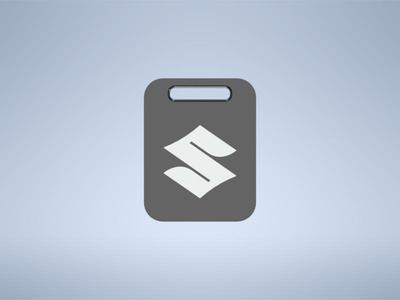 Suzuki old + new logo emblem keychain keyring