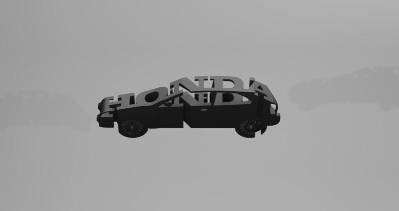 H.onda EK3 - Brand Logo - Keychain