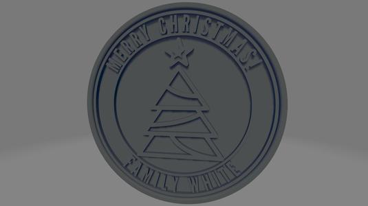 The White Family’s Personalized Christmas Coaster - Festive and Unique!
