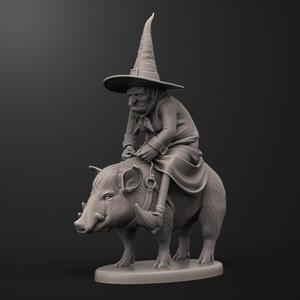 witch ride in on a pig