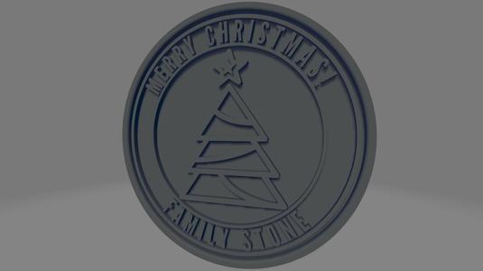 The Stone Family’s Personalized Christmas Coaster - Festive and Unique!