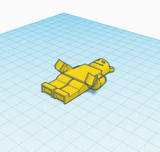 Lego mini figure keychain and shorter hands