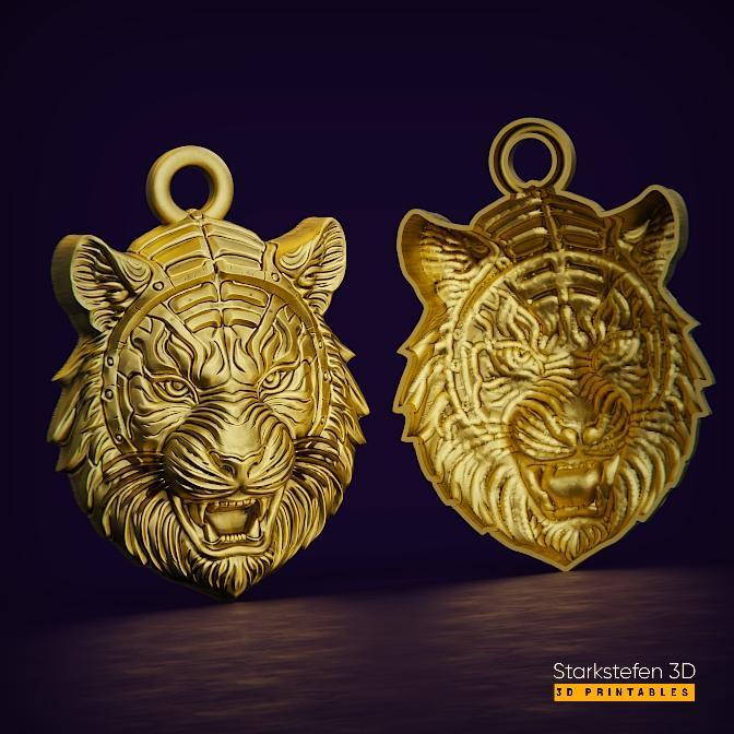 3D tiger Pendant