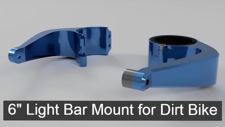 6" Light Bar Mount for Dirt Bike