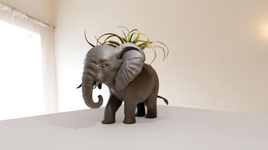 baby elephant planter pot flower vase stl