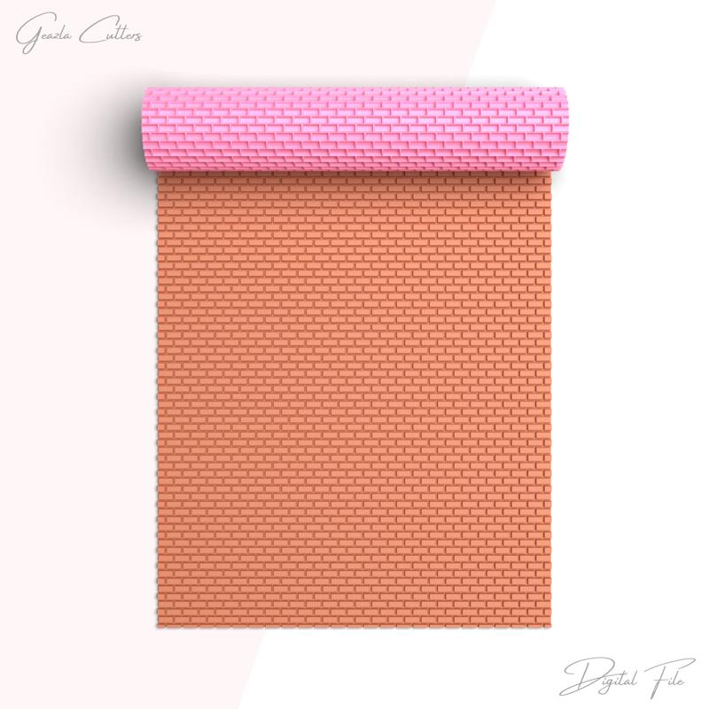 Brick Texture Roller For Polymer Clay, Brick Wall Clay Texture Roller, Printable File, Digital STL File, No: 1522