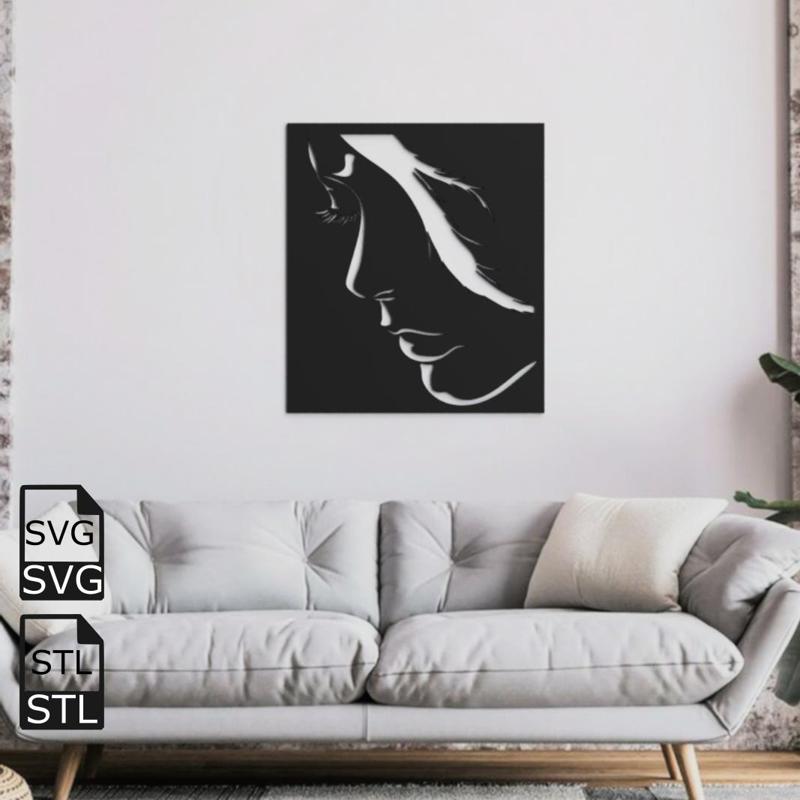 Young Women 2D Wall Art STL SVG