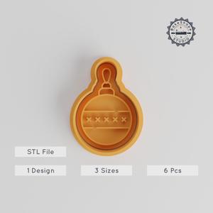 Christmas Tree Toy Cutter & Stamp, Cookie & Fondant, Festive Decoration Set, 3 Sizes S/M/L