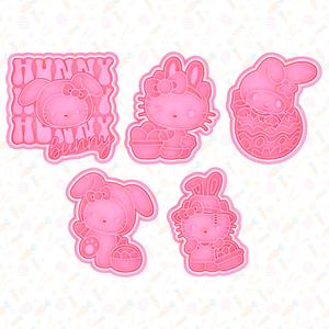 Hello kitty easter cookie cutter set of 5