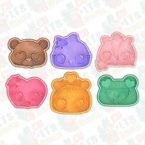 Valentines day animals cookie cutter set of 6