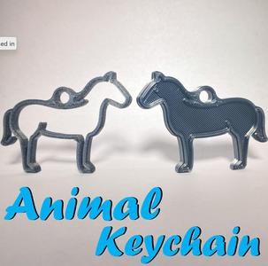 2D Horse Keychain