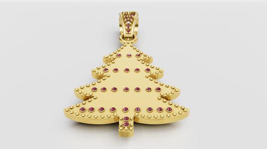 ruby gold pendant 3D printable model