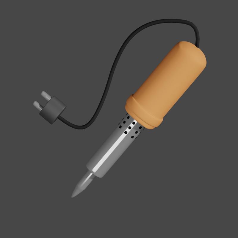Simple Cartoon Soldering Iron