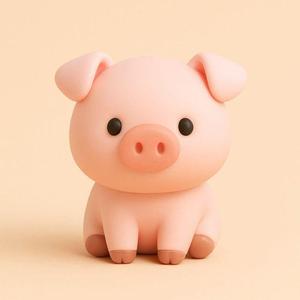 cute pig key ring