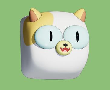 Cake the cat - KEYCAP 3D KEYBOARD - adventure time