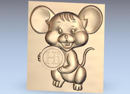 cartoon relief model “hi,my friends”