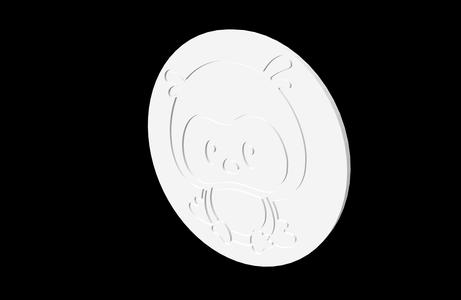 Farm Animals - Sitting Owl - Round Coaster