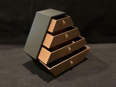 Geometric 4 Drawer Trinket Box - Jewelry, Etc. 