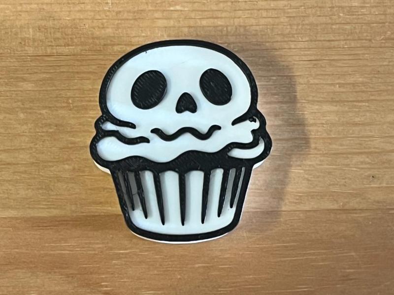 Skellington cupcake Stanley straw topper