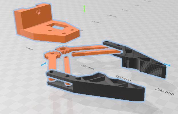Big gripper for EEZYbotARM MK2 base inverted