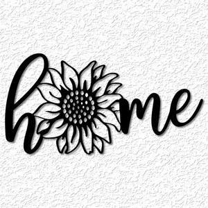 Sunflower Home Sign Home wall art sunflower wall decor 2d art