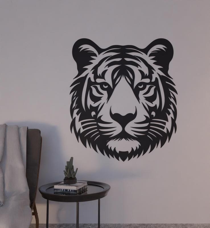 Tiger head wall decoration 2d wall art