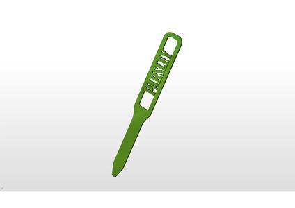Parsley garden stakes, garden markers 3d print file - stl files. Crop marker, vegetable stakes 3d stl cnc model. Garden label-3d model cnc