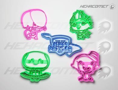 5 CUTTER COOKIE CUTTERS CUTTER COOKIE MOLD Mini Beat Power Rockers