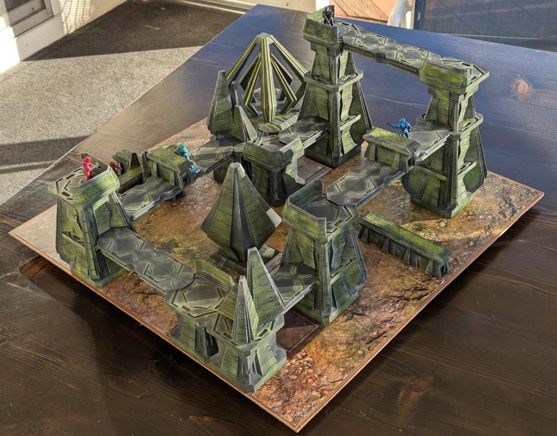 Sci-Fi Alien Structure Terrain Collection - 28mm 32mm Wargaming - Compatible with Deadzone and Halo Flashpoint