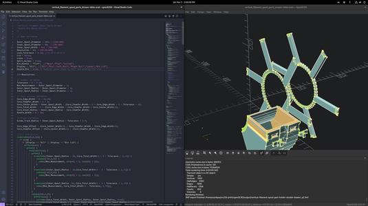 Vertical Filament Parts Drawer Remix - Double Bin Bonus Edition (OpenSCAD)