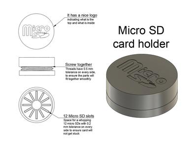 The Tolerable Micro SD card holder (12 slots)