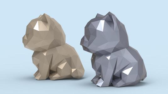 Low poly Kitten STL