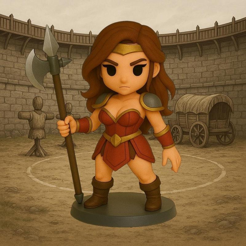 Female Halberd Warrior RPG