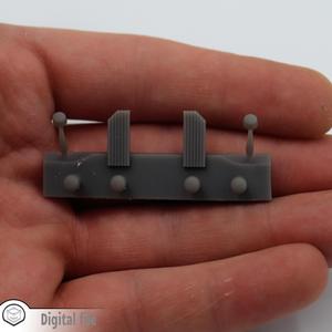 1:12 miniature Wall coat rack Deco French 1930s inspired