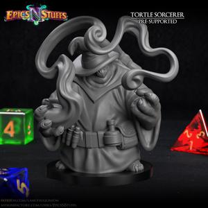 Tortle Sorcerer Miniature - Pre-Supported